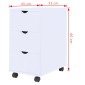 vidaXL Συρταριέρα Λευκή 33 x 45 x 60 εκ.
