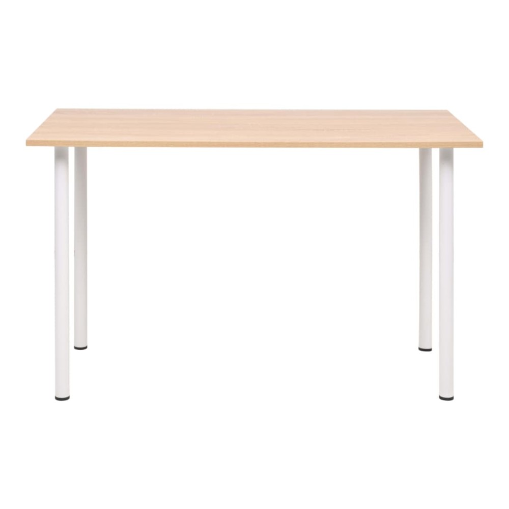 vidaXL Τραπεζαρία Χρώμα Δρυός και Λευκό 120 x 60 x 73 εκ.
