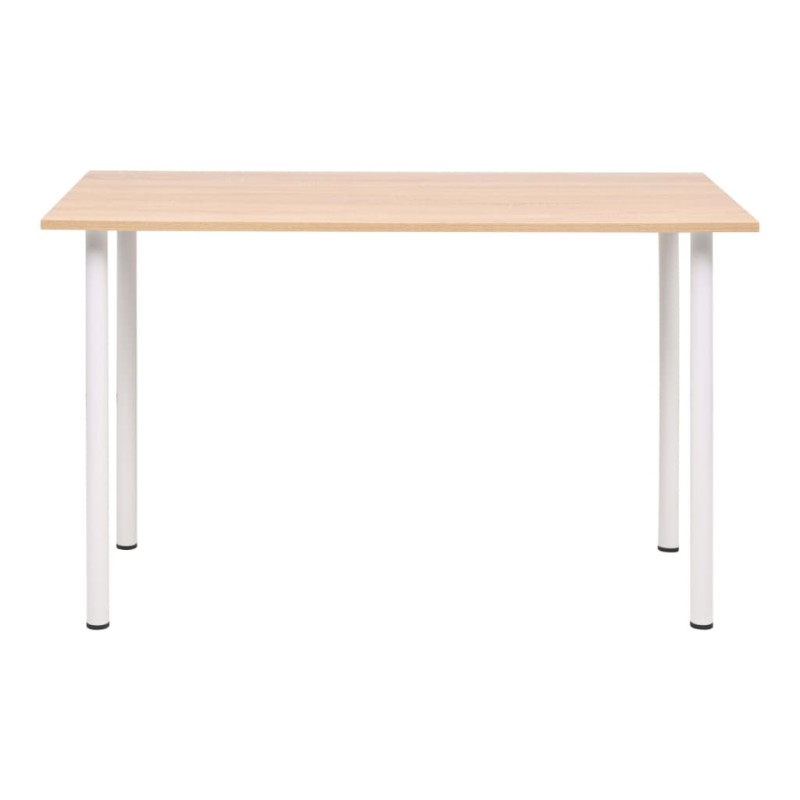 vidaXL Τραπεζαρία Χρώμα Δρυός και Λευκό 120 x 60 x 73 εκ.