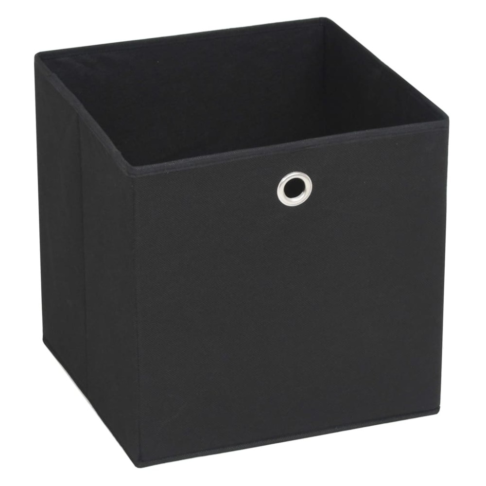 vidaXL Κουτιά Αποθήκευσης 10 τεμ. Μαύρα 32x32x32 εκ. Ύφασμα Non-woven