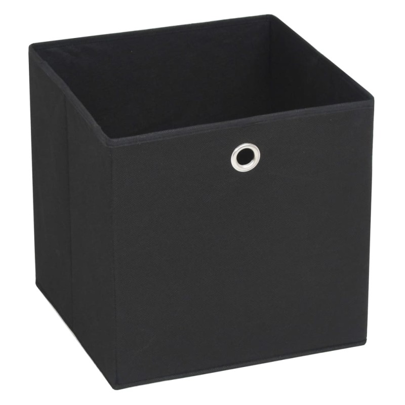 vidaXL Κουτιά Αποθήκευσης 10 τεμ. Μαύρα 32x32x32 εκ. Ύφασμα Non-woven