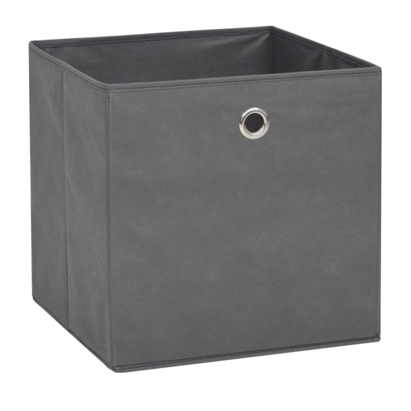 vidaXL Κουτιά Αποθήκευσης 4 τεμ. Γκρι 32x32x32 εκ. Ύφασμα Non-woven