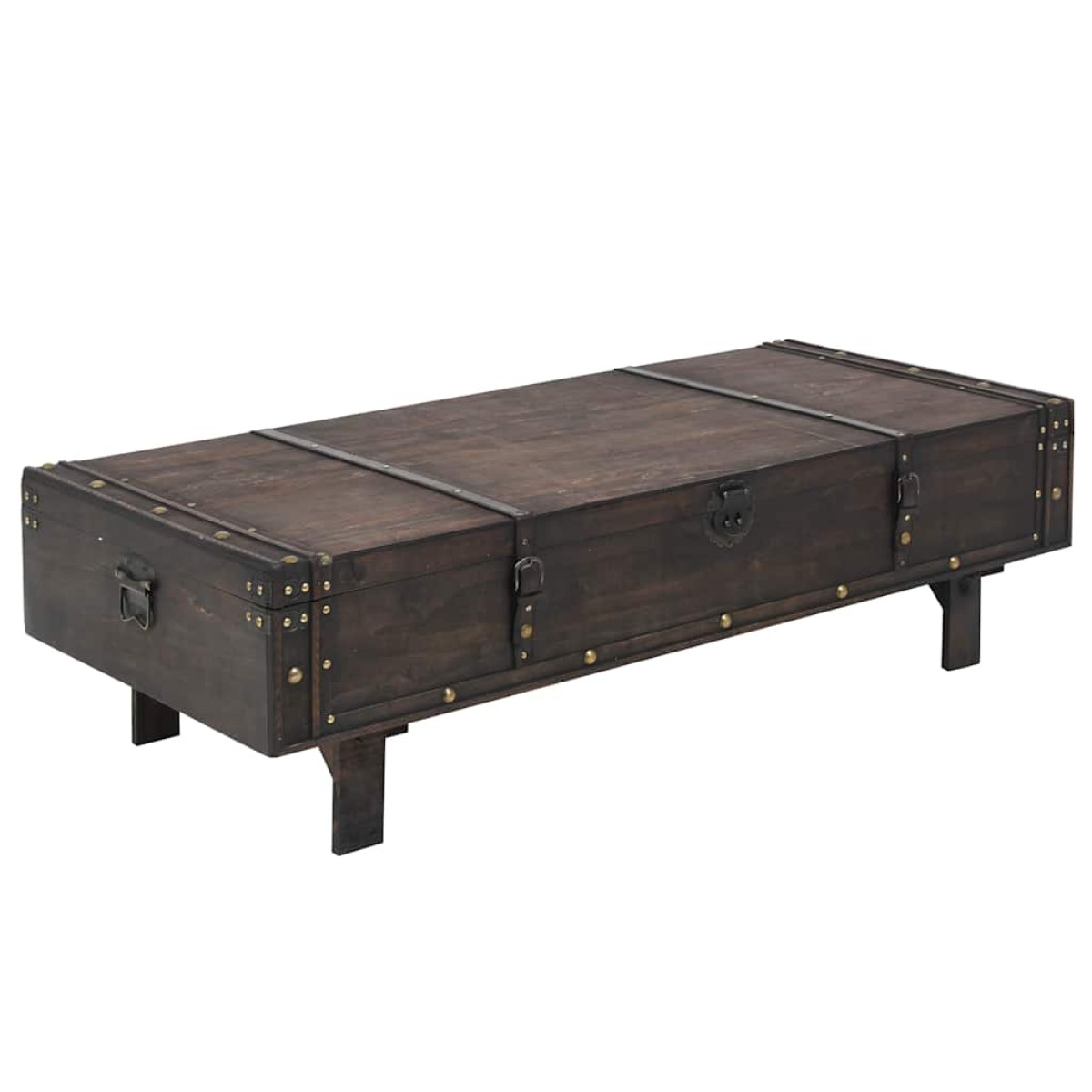vidaXL Τραπεζάκι Σαλονιού σε Vintage Στιλ 120 x 55 x 35 εκ. Μασίφ Ξύλο