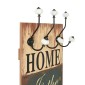 vidaXL Κρεμάστρα Τοίχου «HOME IS» με 6 Γάντζους 120 x 40 εκ.