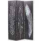 vidaXL Διαχωριστικό Δωματίου Πτυσσόμενο Φτερά Ασπρόμαυρο 120 x 170 εκ.