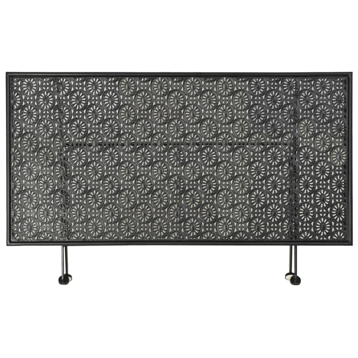 vidaXL Τραπέζι Σαλονιού Πτυσσόμενο Vintage Μαύρο 100x50x45 εκ. Μέταλλο