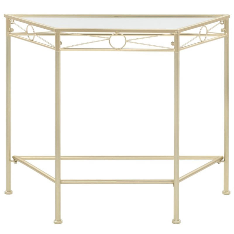 vidaXL Βοηθητικό Τραπέζι Vintage Στιλ Χρυσό 87 x 34 x 73 εκ. Μεταλλικό