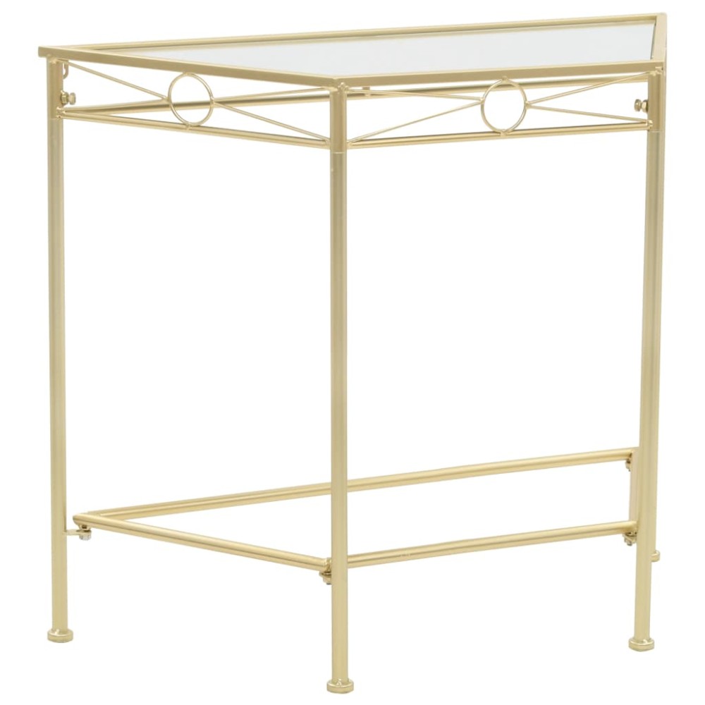 vidaXL Βοηθητικό Τραπέζι Vintage Στιλ Χρυσό 87 x 34 x 73 εκ. Μεταλλικό