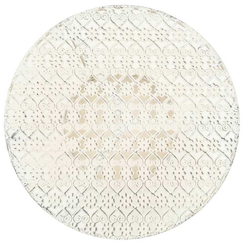 vidaXL Τραπέζι Bistro Vintage Στρογγυλό Λευκό 40 x 70 εκ. Μεταλλικό
