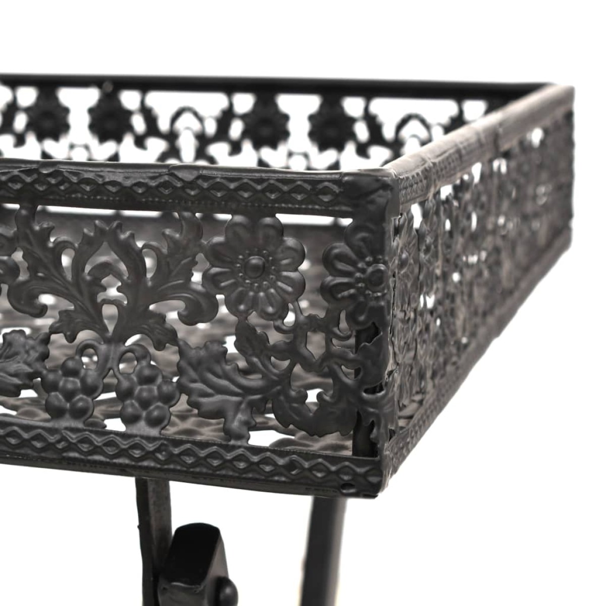 vidaXL Τραπεζάκι Πτυσσόμενο Vintage Μαύρο 58 x 35 x 72 εκ. Μεταλλικό