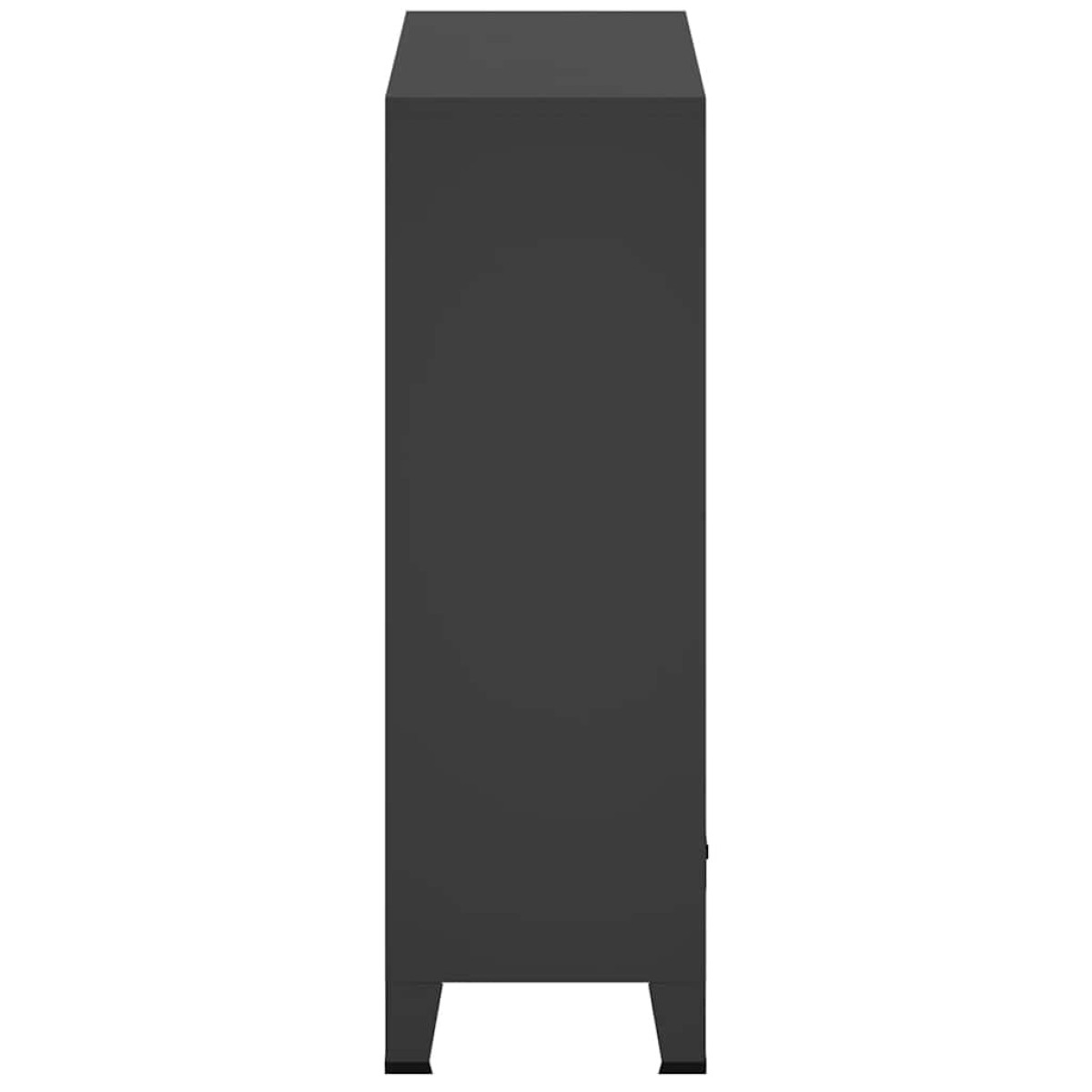 vidaXL Ντουλάπι με Βιομηχανικό Στιλ Μαύρο 67 x 35 x 107 εκ. Μεταλλικό