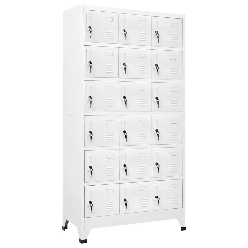 vidaXL Φοριαμός 90 x 40 x 180 εκ. Μεταλλικός με 18 Τμήματα