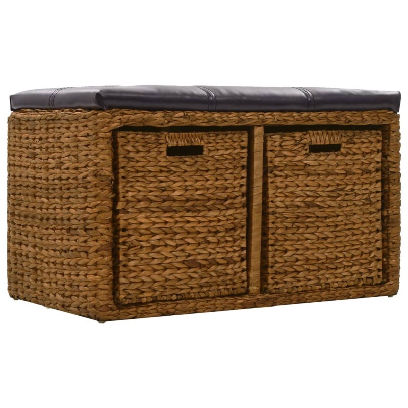 vidaXL Πάγκος με 2 Καλάθια Καφέ 71 x 40 x 42 εκ. από Seagrass