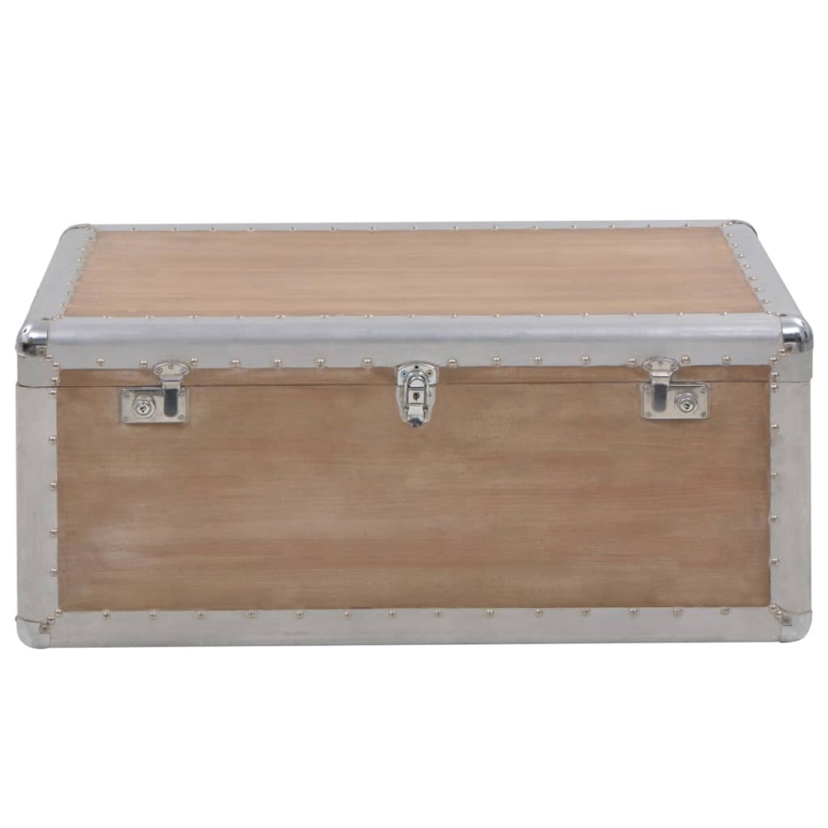 vidaXL Μπαούλο Αποθήκευσης Καφέ 91 x 52 x 40 εκ. από Μασίφ Ξύλο Ελάτης
