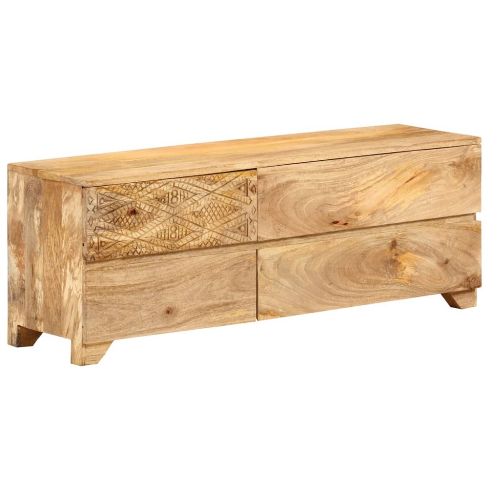 vidaXL Έπιπλο Τηλεόρασης 110 x 30 x 40 εκ. από Μασίφ Ξύλο Μάνγκο