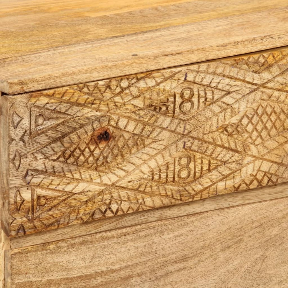 vidaXL Έπιπλο Τηλεόρασης 110 x 30 x 40 εκ. από Μασίφ Ξύλο Μάνγκο