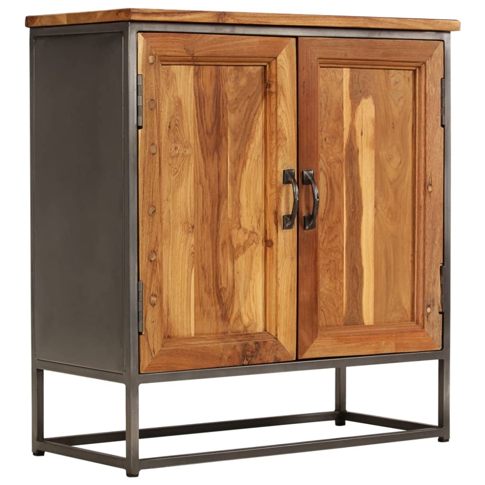 vidaXL Ντουλάπι 65 x 30 x 70 εκ. Ανακυκλωμένο Ξύλο Teak & Ατσάλι