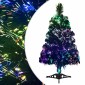 vidaXL Χριστουγεννιάτικο Δέντρο Τεχνητό Πράσινο 64 εκ. με Οπτικές Ίνες