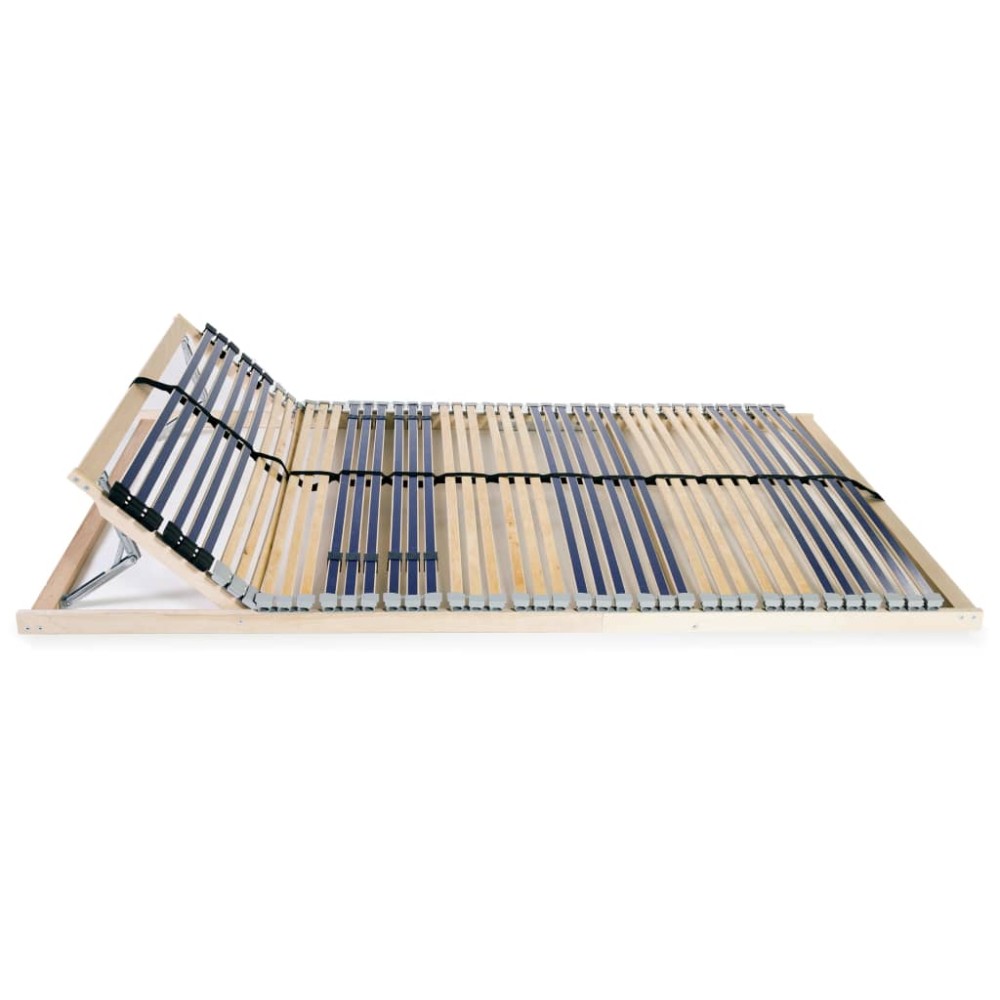 vidaXL Τελάρο Κρεβατιού με 42 Σανίδες & 7 Ζώνες 120 x 200 εκ.