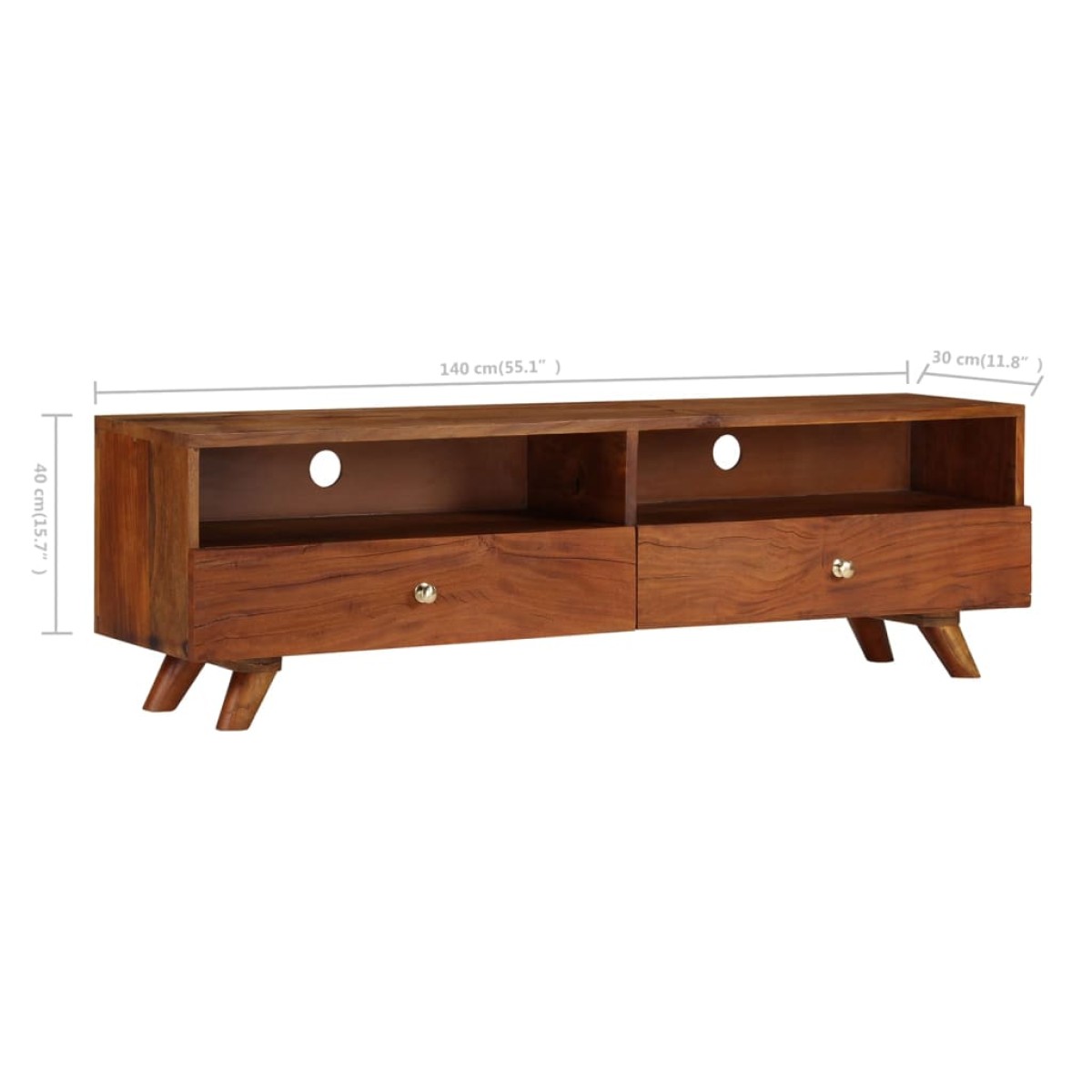 vidaXL Έπιπλο Τηλεόρασης 140x30x40 εκ. από Μασίφ Ανακυκλωμένο Ξύλο
