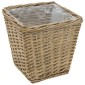 vidaXL Γλάστρες Υπερυψωμένες 3 τεμ. Wicker με Επένδυση Πολυαιθυλενίου
