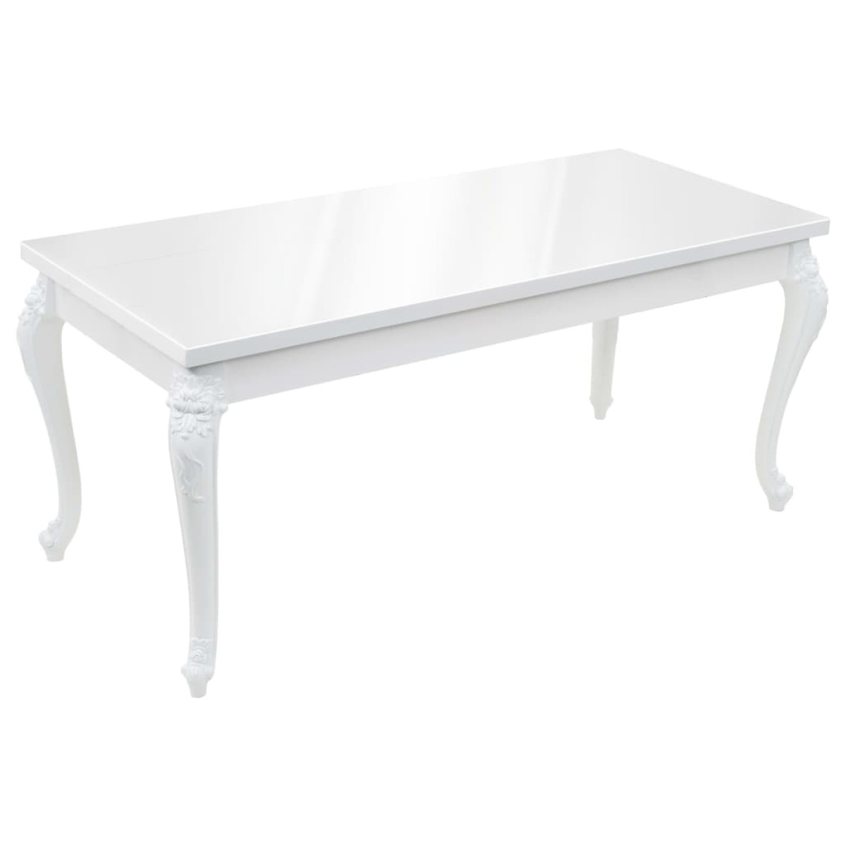 vidaXL Τραπεζαρία Γυαλιστερή Λευκή 179 x 89 x 81 εκ.