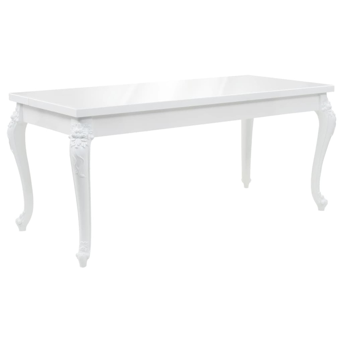 vidaXL Τραπεζαρία Γυαλιστερή Λευκή 179 x 89 x 81 εκ.