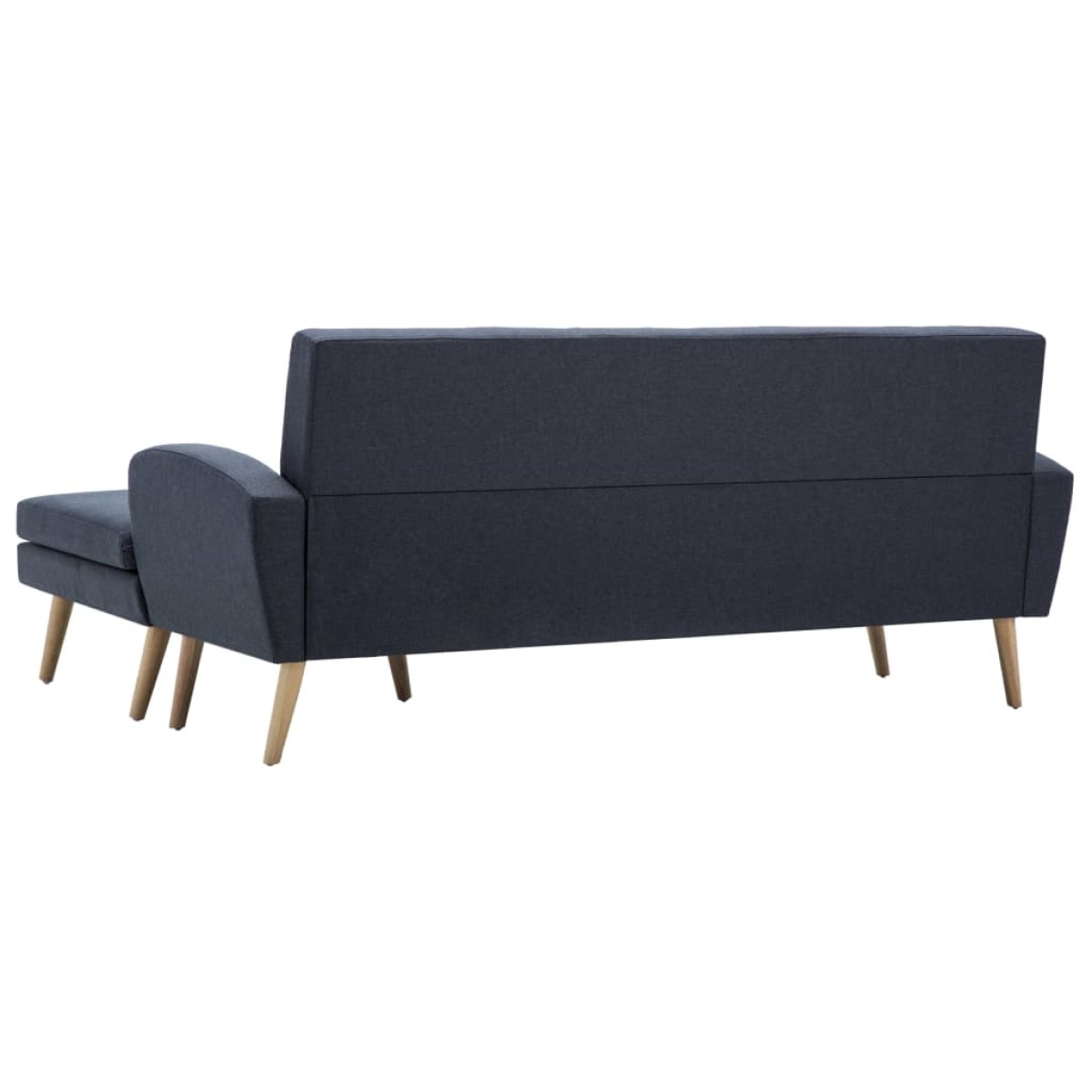 vidaXL Καναπές Γωνιακός Σκούρο Γκρι 186 x 136 x 79 εκ. Υφασμάτινος