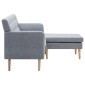 vidaXL Καναπές Γωνιακός Ανοιχτό Γκρι 171,5x138x81,5 εκ. Υφασμάτινος