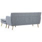 vidaXL Καναπές Γωνιακός Ανοιχτό Γκρι 171,5x138x81,5 εκ. Υφασμάτινος