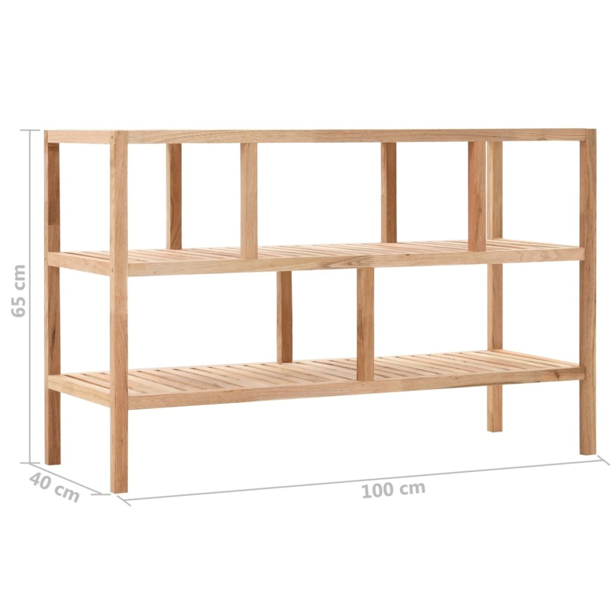 vidaXL Ραφιέρα Μπάνιου 100 x 40 x 65 εκ. από Μασίφ Ξύλο Καρυδιάς