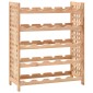 vidaXL Κάβα Κρασιών για 25 Μπουκάλια 63x25x73 εκ. Μασίφ Ξύλο Καρυδιάς