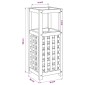 vidaXL Ομπρελοθήκη 18 x 18 x 50 εκ. από Μασίφ Ξύλο Καρυδιάς