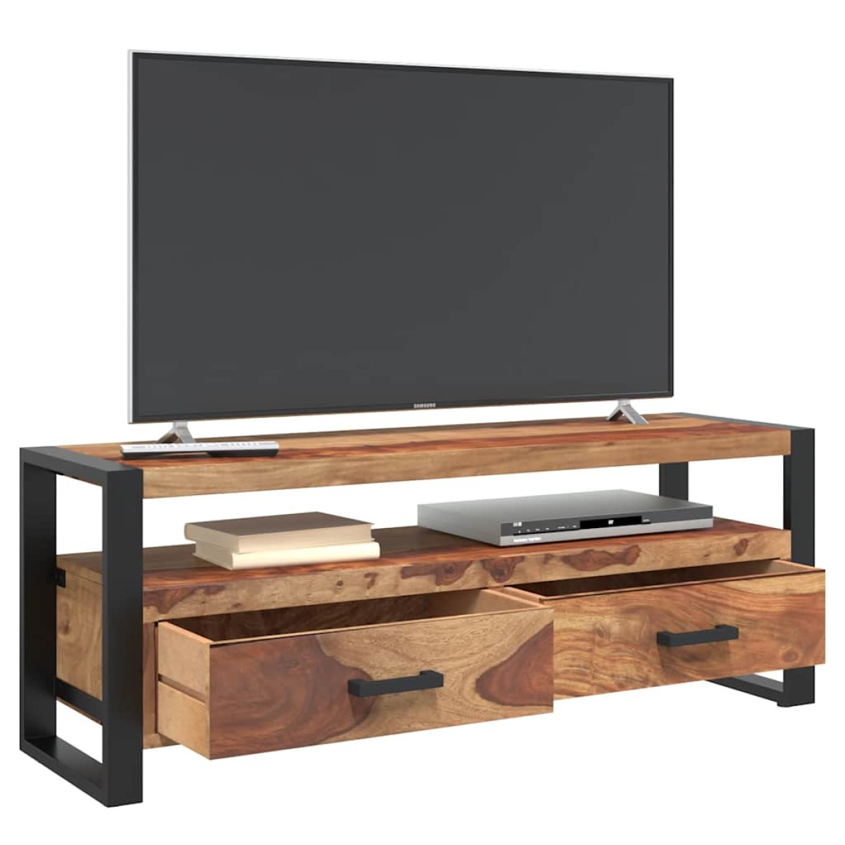 vidaXL Έπιπλο Τηλεόρασης 120 x 35 x 45 εκ. από Μασίφ Ξύλο Sheesham