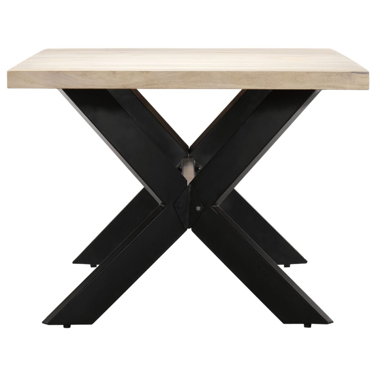 vidaXL Τραπεζαρία Λευκή 200 x 100 x 75 εκ. από Μασίφ Ξύλο Μάνγκο