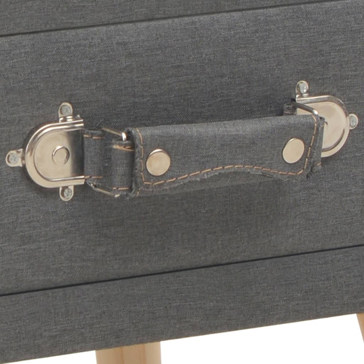 vidaXL Κομοδίνο Σκούρο Γκρι 40 x 35 x 40 εκ. Υφασμάτινο