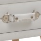 vidaXL Κομοδίνο Λευκό 40 x 35 x 40 εκ. από Συνθετικό Δέρμα