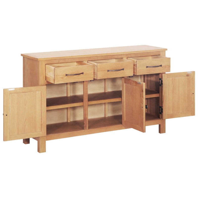 vidaXL Πλαϊνό γραφείο Καφέ 112 x 33.5 x 70 εκ. Στερεό ξύλο δρυός