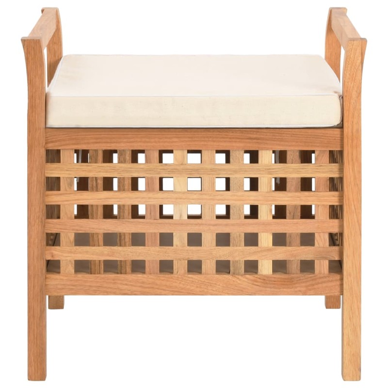 vidaXL Πάγκος με Αποθηκευτικό Χώρο 49 x 48 x 49 εκ Μασίφ Ξύλο Καρυδιάς