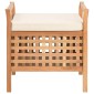 vidaXL Πάγκος με Αποθηκευτικό Χώρο 49 x 48 x 49 εκ Μασίφ Ξύλο Καρυδιάς