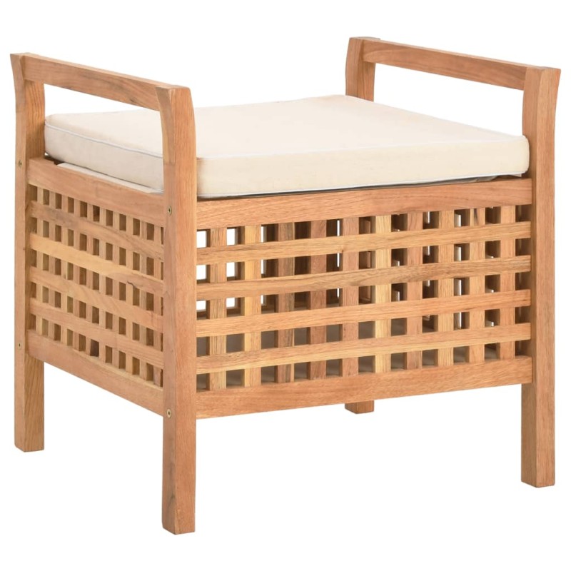 vidaXL Πάγκος με Αποθηκευτικό Χώρο 49 x 48 x 49 εκ Μασίφ Ξύλο Καρυδιάς