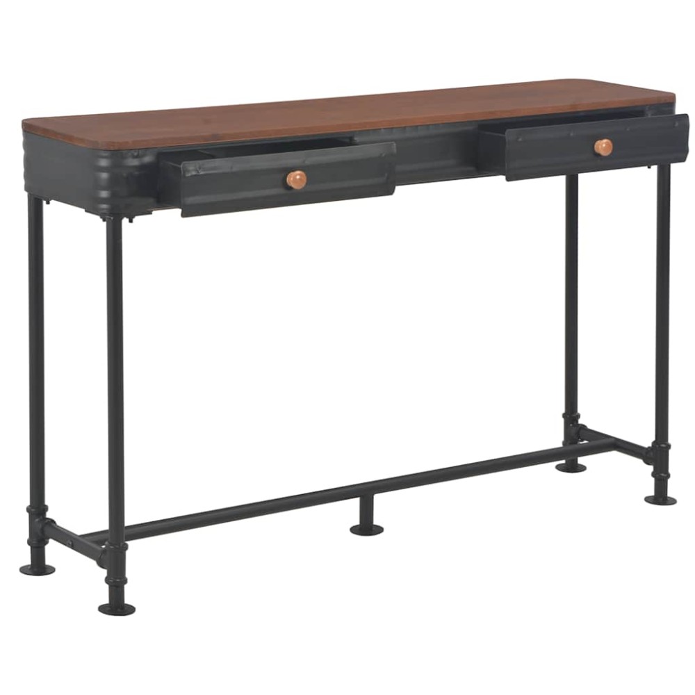 vidaXL Κονσόλα Τραπέζι με 2 Συρτάρια 120x30x75 εκ. Μασίφ Ξύλο Ελάτης
