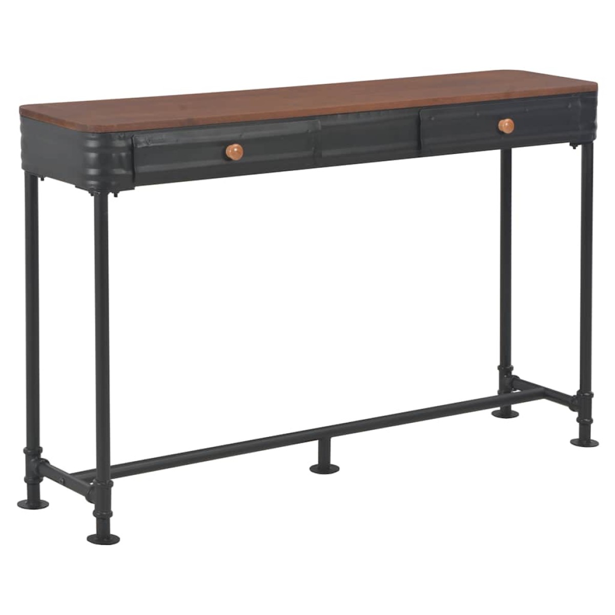 vidaXL Κονσόλα Τραπέζι με 2 Συρτάρια 120x30x75 εκ. Μασίφ Ξύλο Ελάτης