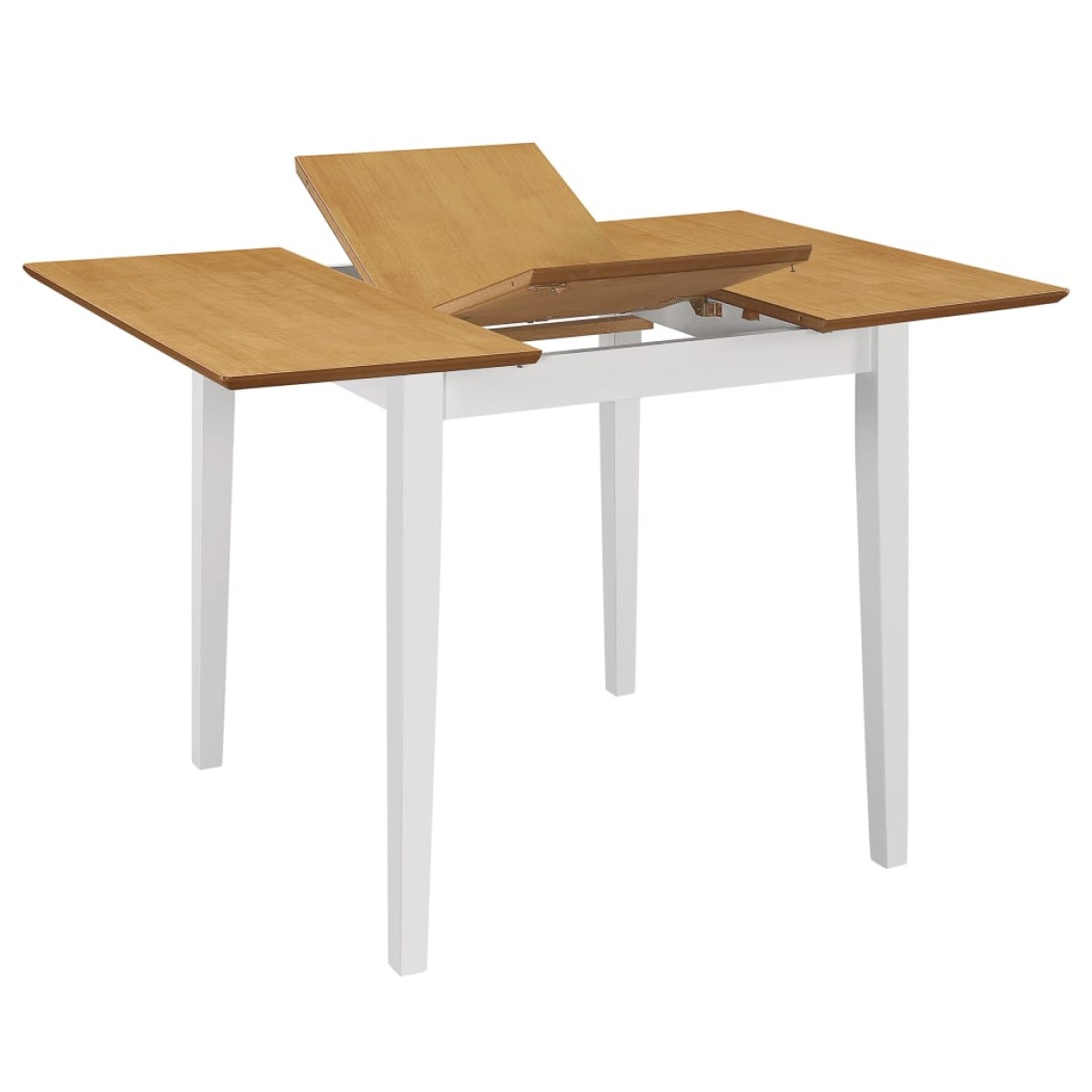 vidaXL Τραπεζαρία Επεκτεινόμενη Λευκή (80-120) x 80 x 74 εκ. από MDF