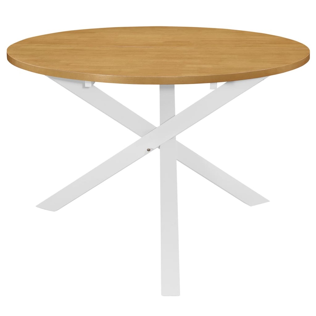 vidaXL Τραπεζαρία Λευκή 120 x 75 εκ. από MDF
