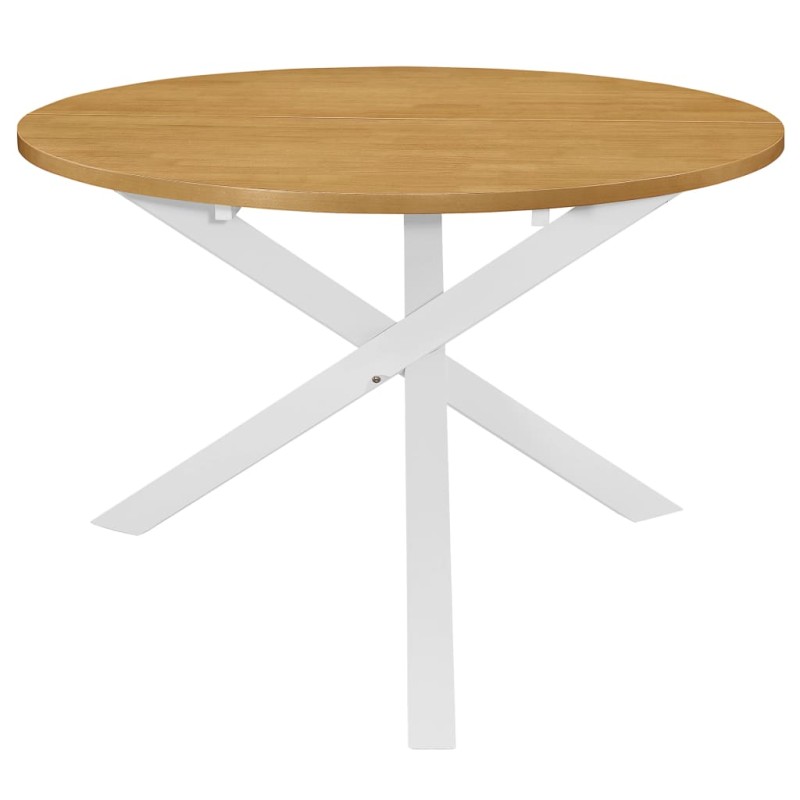 vidaXL Τραπεζαρία Λευκή 120 x 75 εκ. από MDF