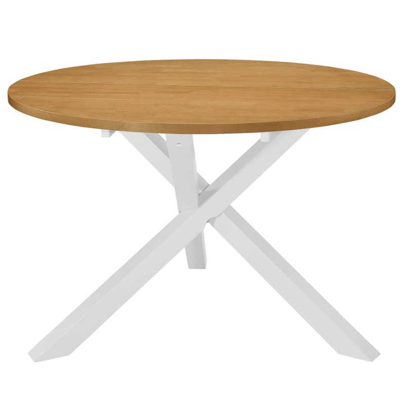 vidaXL Τραπεζαρία Λευκή 120 x 75 εκ. από MDF