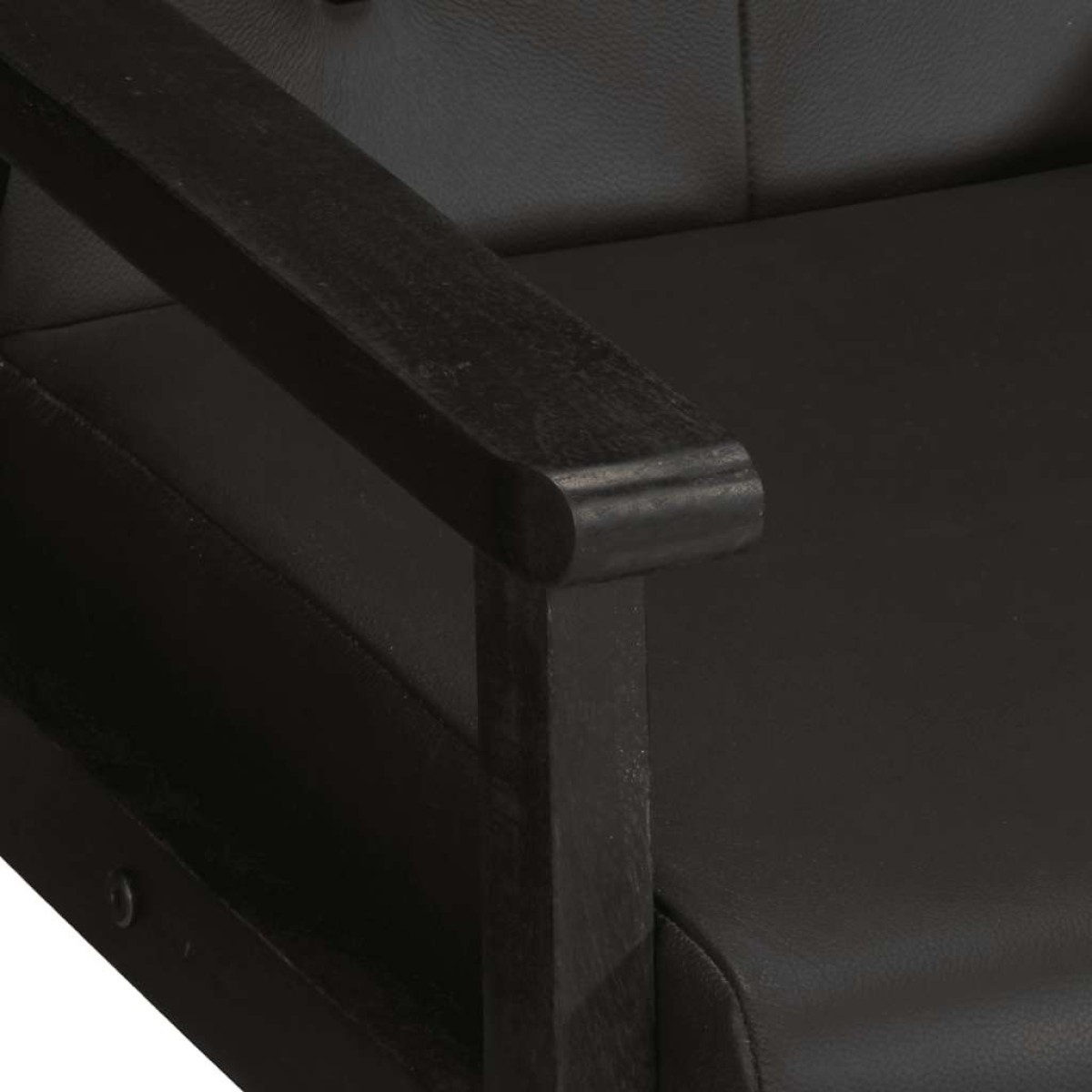 vidaXL Πολυθρόνα Μαύρη από Γνήσιο Δέρμα