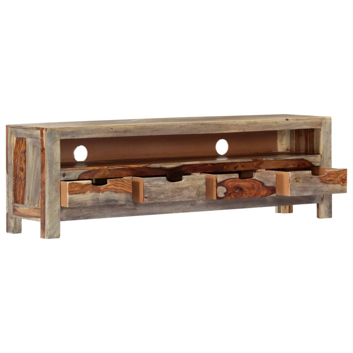 vidaXL Έπιπλο Τηλεόρασης 130 x 30 x 40 εκ. από Μασίφ Ξύλο Sheesham
