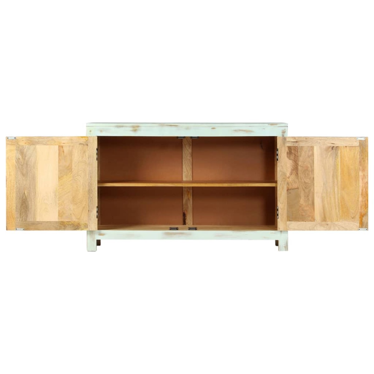 vidaXL Ντουλάπι Γαλάζιο 110 x 35 x 70 εκ. από Μασίφ Ξύλο Μάνγκο